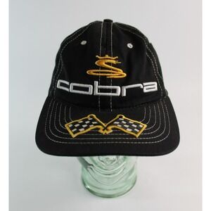 Cobra FootJoy FJ Speed Black Embroidered Logo Adjustable Golf Hat Strapback Cap